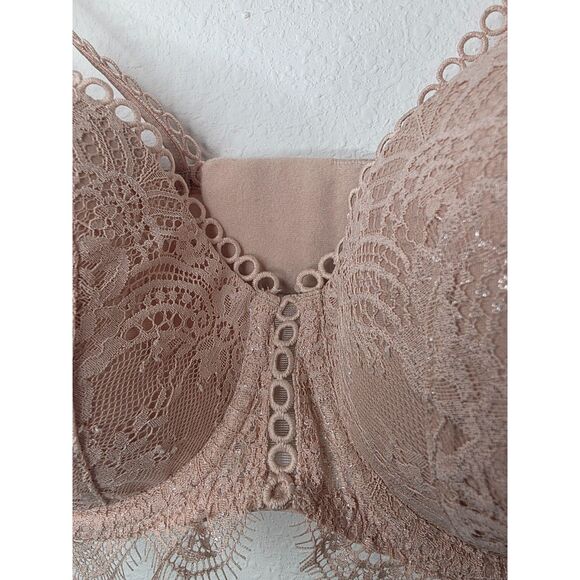Victoria's Secret 34DDD Dream Angels Lined Plus Size Demi Bra Beige - Picture 5 of 10